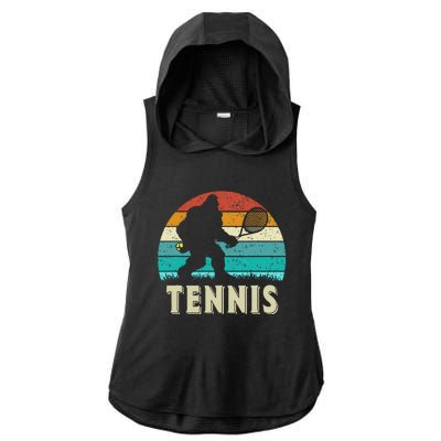 Vintage Bigfoot Tennis Ladies PosiCharge Tri-Blend Wicking Draft Hoodie Tank