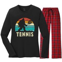 Vintage Bigfoot Tennis Women's Long Sleeve Flannel Pajama Set 