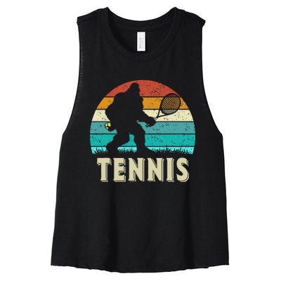 Vintage Bigfoot Tennis Women's Racerback Cropped Tank