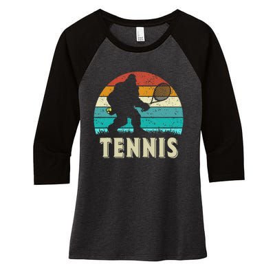 Vintage Bigfoot Tennis Women's Tri-Blend 3/4-Sleeve Raglan Shirt