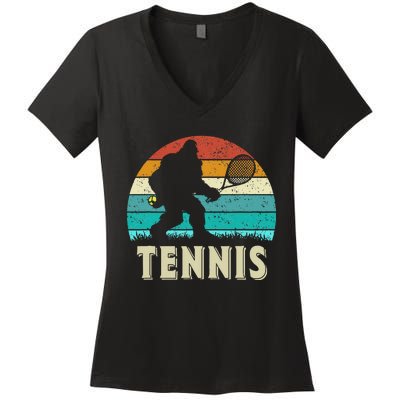 Vintage Bigfoot Tennis Women's V-Neck T-Shirt