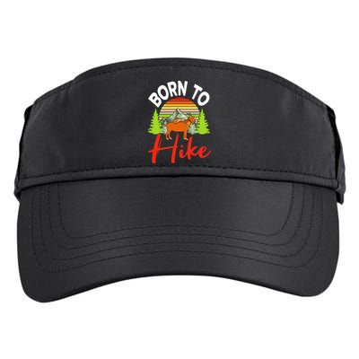 Vintage Born To Hike Funny Mountain Climbing Goat Hiking Adult Drive Performance Visor