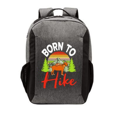 Vintage Born To Hike Funny Mountain Climbing Goat Hiking Vector Backpack
