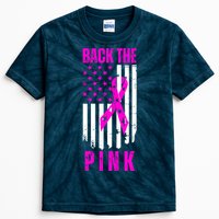 Vintage Back The Pink American Flag Kids Tie-Dye T-Shirt