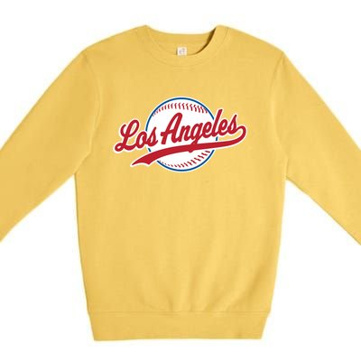 Vintage Baseball Throwback Retro Design Premium Crewneck Sweatshirt