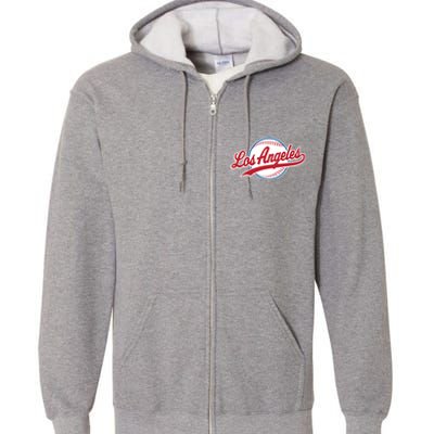 Vintage Baseball Throwback Retro Design Full Zip Hoodie