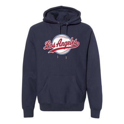 Vintage Baseball Throwback Retro Design Premium Hoodie