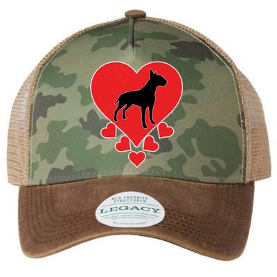 Vintage Bull Terrier Dog Lover Valentine's Day Bull Terrier Gift Legacy Tie Dye Trucker Hat