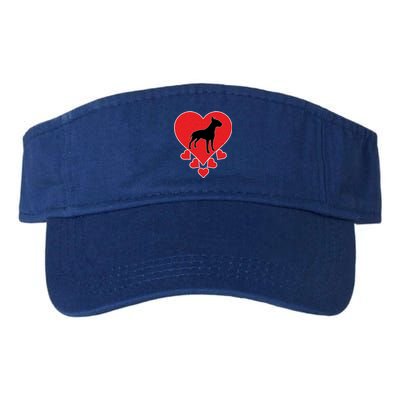 Vintage Bull Terrier Dog Lover Valentine's Day Bull Terrier Gift Valucap Bio-Washed Visor