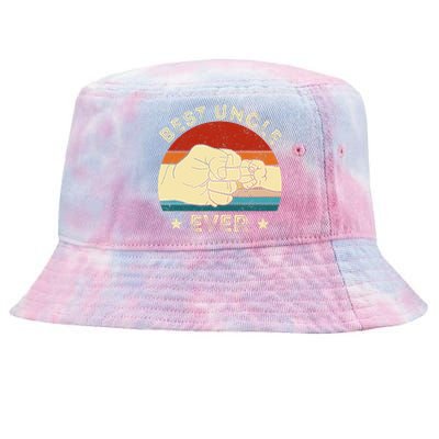 Vintage Best Uncle Ever Fist Bump Funny Uncle Fathers Day Tie-Dyed Bucket Hat