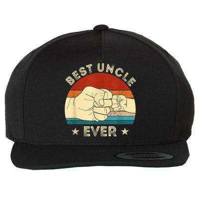 Vintage Best Uncle Ever Fist Bump Funny Uncle Fathers Day Wool Snapback Cap
