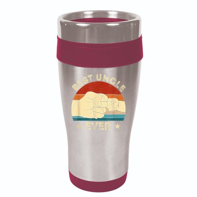Vintage Best Uncle Ever Fist Bump Funny Uncle Fathers Day 16oz Travel Tumbler