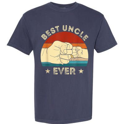 Vintage Best Uncle Ever Fist Bump Funny Uncle Fathers Day Garment-Dyed Heavyweight T-Shirt