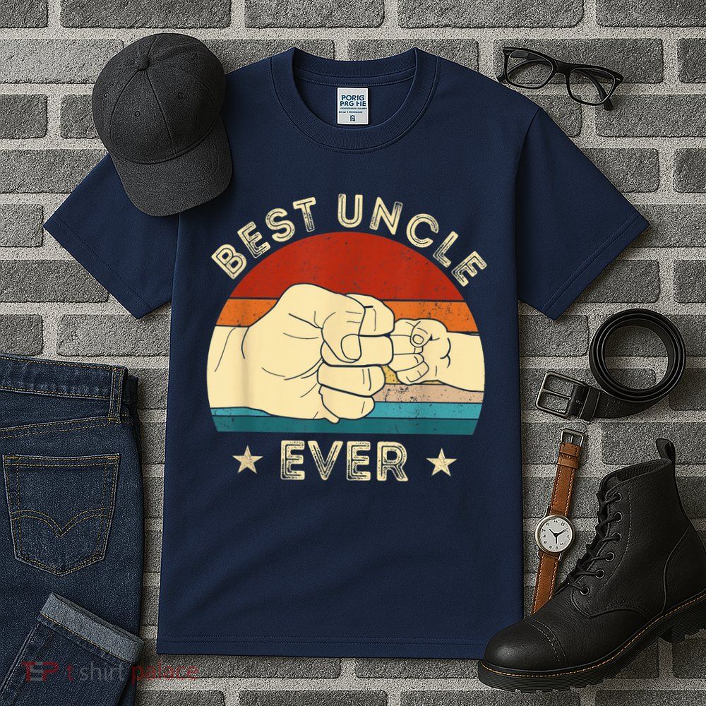 Vintage Best Uncle Ever Fist Bump Funny Uncle Fathers Day Tall T-Shirt