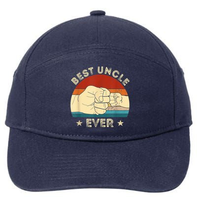 Vintage Best Uncle Ever Fist Bump Funny Uncle Fathers Day 7-Panel Snapback Hat