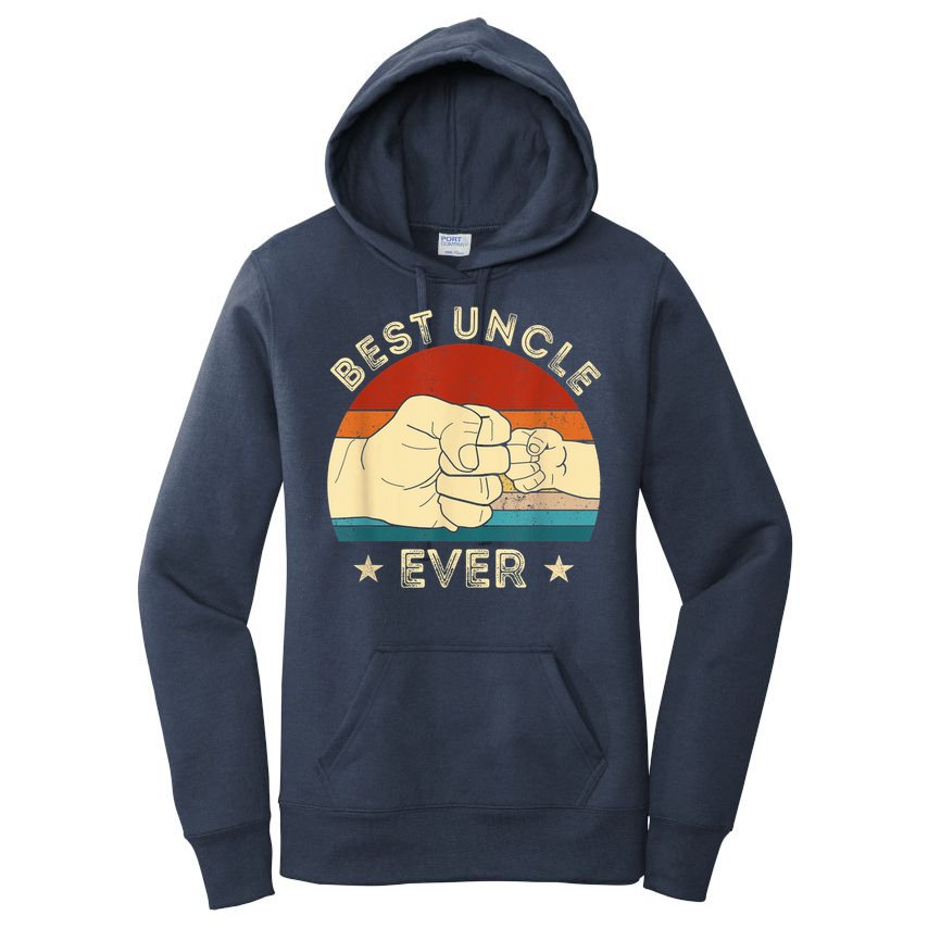 Vintage Best Uncle Ever Fist Bump Funny Uncle Fathers Day Women's Pullover Hoodie