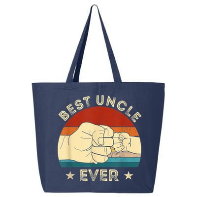 Vintage Best Uncle Ever Fist Bump Funny Uncle Fathers Day 25L Jumbo Tote