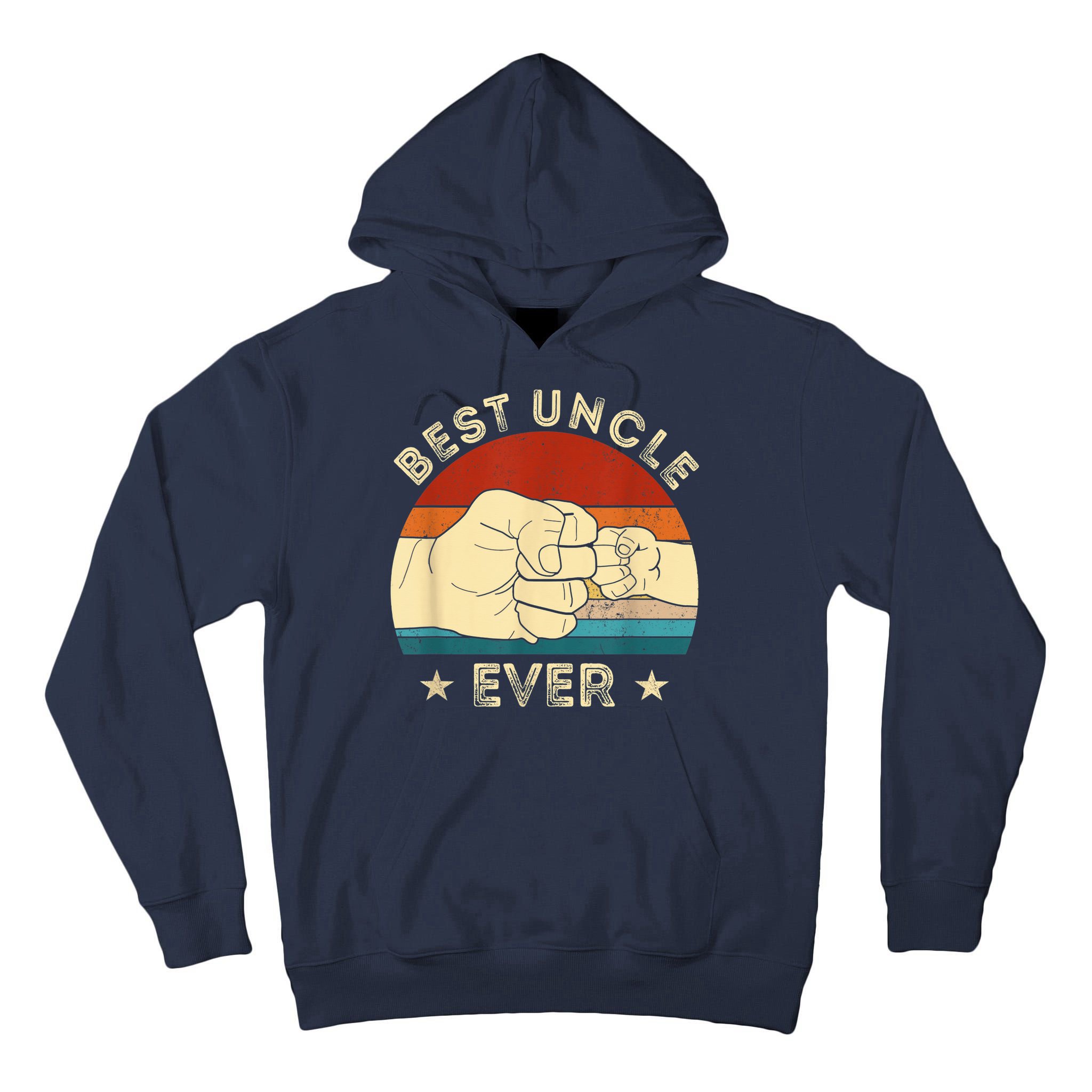 Vintage Best Uncle Ever Fist Bump Funny Uncle Fathers Day Tall Hoodie