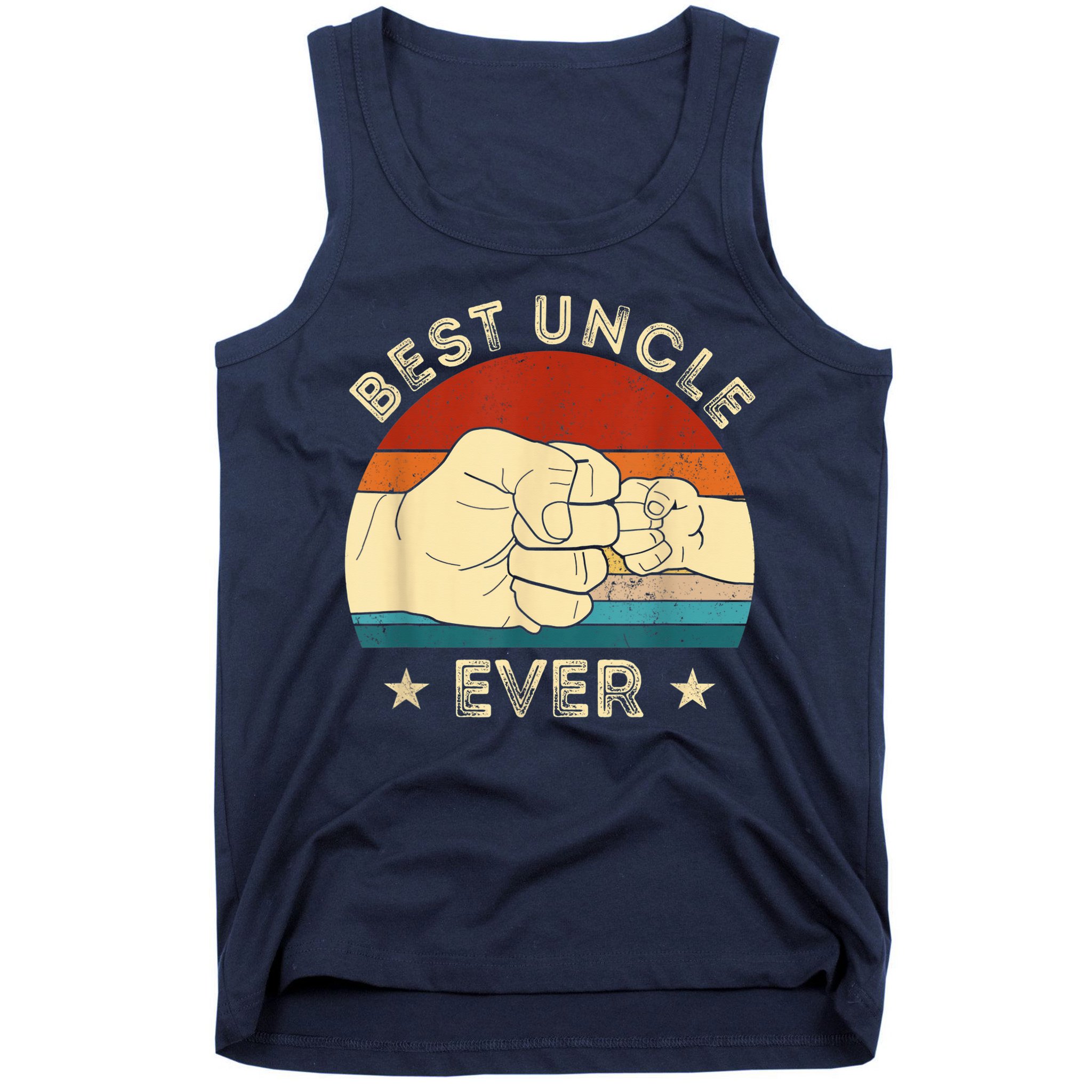 Vintage Best Uncle Ever Fist Bump Funny Uncle Fathers Day Tank Top