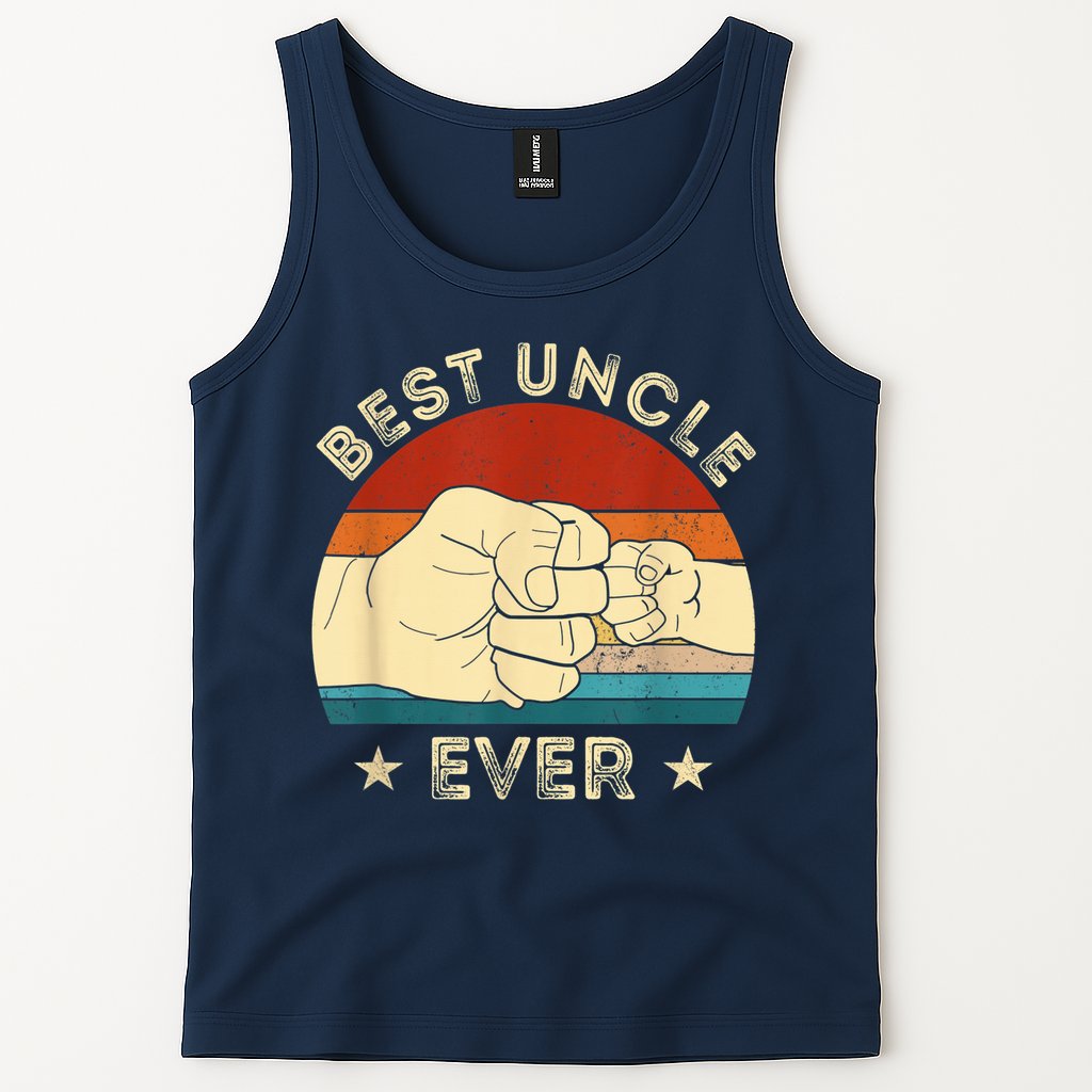 Vintage Best Uncle Ever Fist Bump Funny Uncle Fathers Day Tank Top