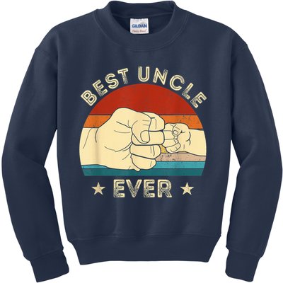 Vintage Best Uncle Ever Fist Bump Funny Uncle Fathers Day Kids Sweatshirt
