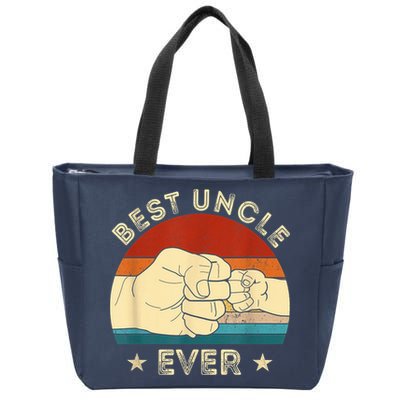 Vintage Best Uncle Ever Fist Bump Funny Uncle Fathers Day Zip Tote Bag