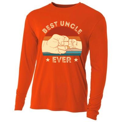 Vintage Best Uncle Ever Fist Bump Funny Uncle Fathers Day Funny Gift Cooling Performance Long Sleeve Crew