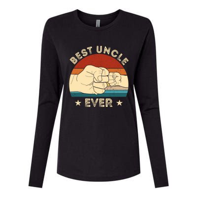 Vintage Best Uncle Ever Fist Bump Funny Uncle Fathers Day Funny Gift Womens Cotton Relaxed Long Sleeve T-Shirt