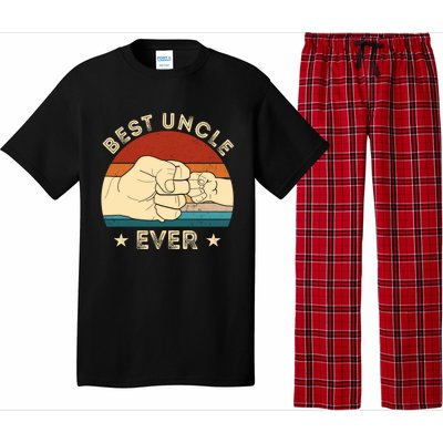 Vintage Best Uncle Ever Fist Bump Funny Uncle Fathers Day Funny Gift Pajama Set