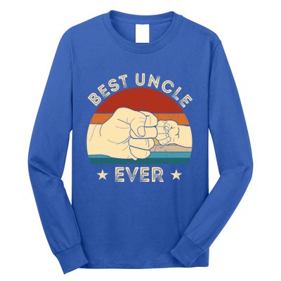 Vintage Best Uncle Ever Fist Bump Funny Uncle Fathers Day Funny Gift Long Sleeve Shirt