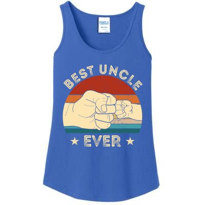 Vintage Best Uncle Ever Fist Bump Funny Uncle Fathers Day Funny Gift Ladies Essential Tank