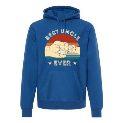 Vintage Best Uncle Ever Fist Bump Funny Uncle Fathers Day Funny Gift Premium Hoodie