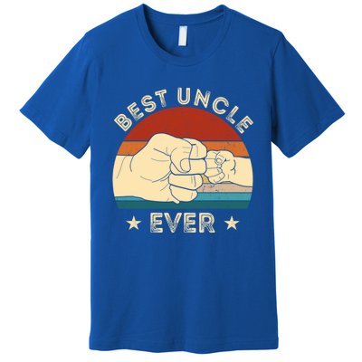 Vintage Best Uncle Ever Fist Bump Funny Uncle Fathers Day Funny Gift Premium T-Shirt