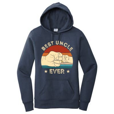 Vintage Best Uncle Ever Fist Bump Funny Uncle Fathers Day Funny Gift Women's Pullover Hoodie