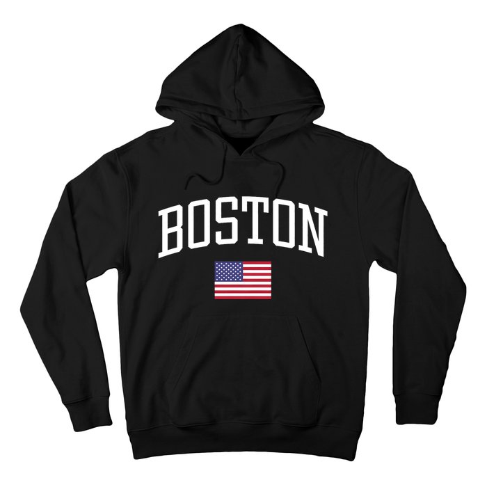 Vintage Boston Usa Country Flag Souvenir Vacation Hoodie