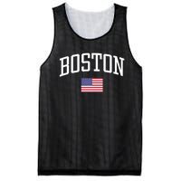 Vintage Boston Usa Country Flag Souvenir Vacation Mesh Reversible Basketball Jersey Tank