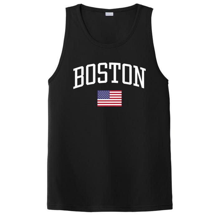 Vintage Boston Usa Country Flag Souvenir Vacation PosiCharge Competitor Tank