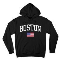 Vintage Boston Usa Country Flag Souvenir Vacation Tall Hoodie