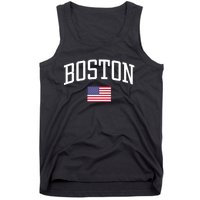 Vintage Boston Usa Country Flag Souvenir Vacation Tank Top