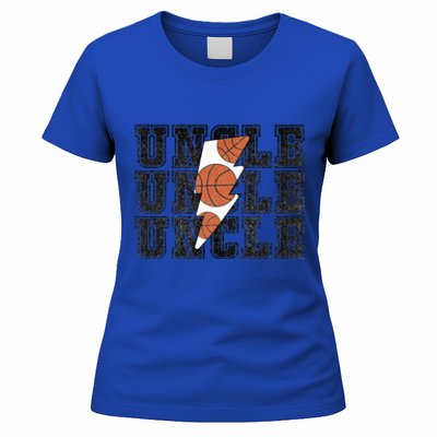 Vintage Basketball Uncle Game Day Vibes Basketball Season Funny Gift Women's T-Shirt