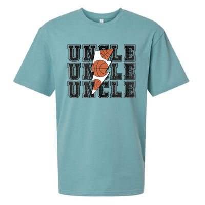 Vintage Basketball Uncle Game Day Vibes Basketball Season Funny Gift Sueded Cloud Jersey T-Shirt