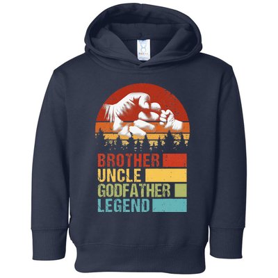 Vintage Brother Uncle Godfather Legend Fist Bump Fathers Day Toddler Hoodie