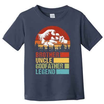 Vintage Brother Uncle Godfather Legend Fist Bump Fathers Day Toddler T-Shirt