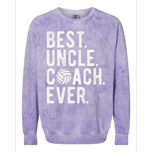 Volleyball Best Uncle Coach Ever Dad Daddy Father's Day Colorblast Crewneck Sweatshirt