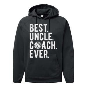 Volleyball Best Uncle Coach Ever Dad Daddy Father's Day Performance Fleece Hoodie