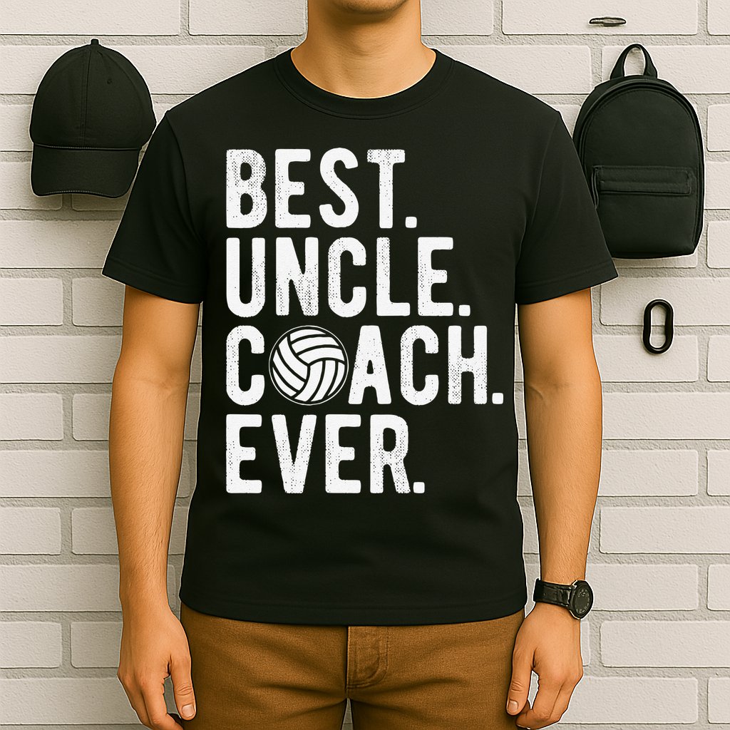 Volleyball Best Uncle Coach Ever Dad Daddy Father's Day T-Shirt