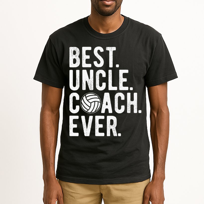 Volleyball Best Uncle Coach Ever Dad Daddy Father's Day Tall T-Shirt