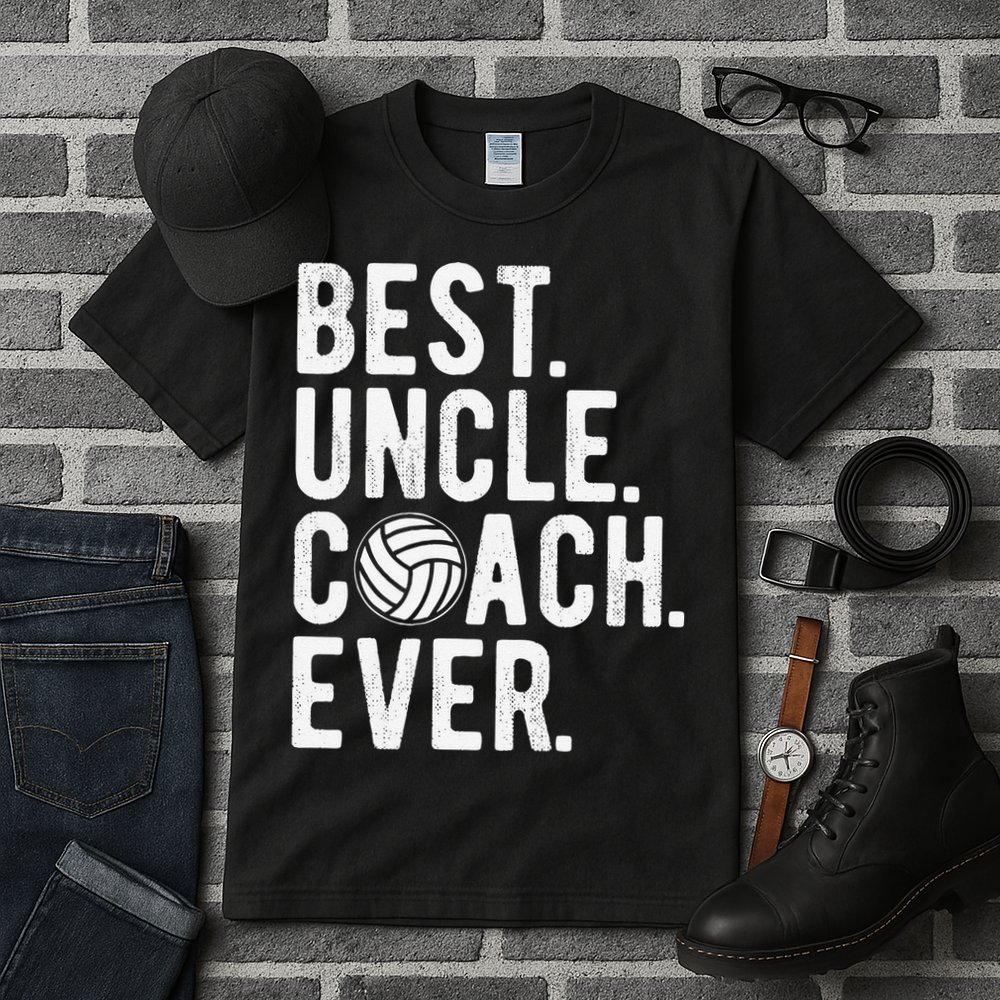 Volleyball Best Uncle Coach Ever Dad Daddy Father's Day Tall T-Shirt