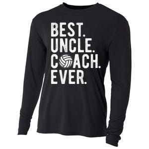 Volleyball Best Uncle Coach Ever Dad Daddy Father's Day Cooling Performance Long Sleeve Crew