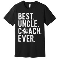 Volleyball Best Uncle Coach Ever Dad Daddy Father's Day Premium T-Shirt